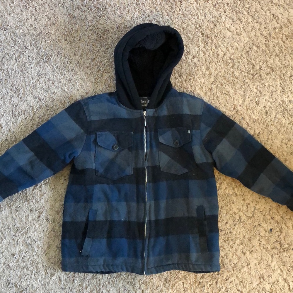 Silver Point Boys Flannel Sherpa Jacket
